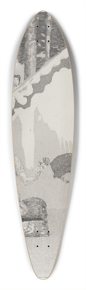Max Klinger - Dank (Zelt, Opus XIV, 1. Teil, Nr. 11) 39.3 inch art pintail longboard deck