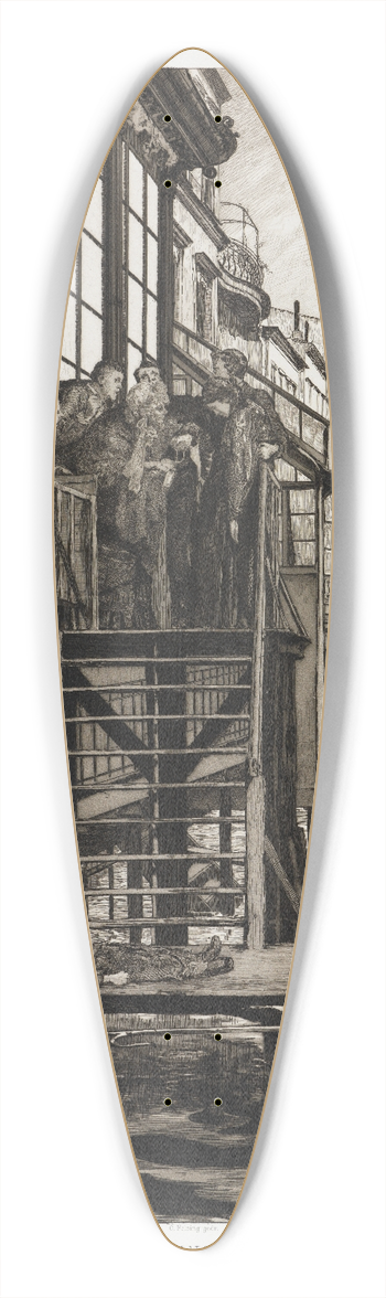 Max Klinger - Eine Mutter II (Dramen, Opus IX, Blatt 4) 39.3 inch art pintail longboard deck