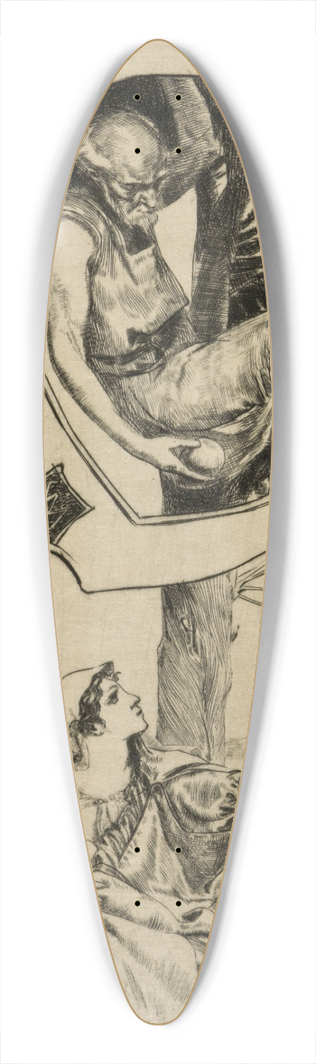 Max Klinger - Initial D (Die Ruhe auf der Flucht) 39.3 inch art pintail longboard deck