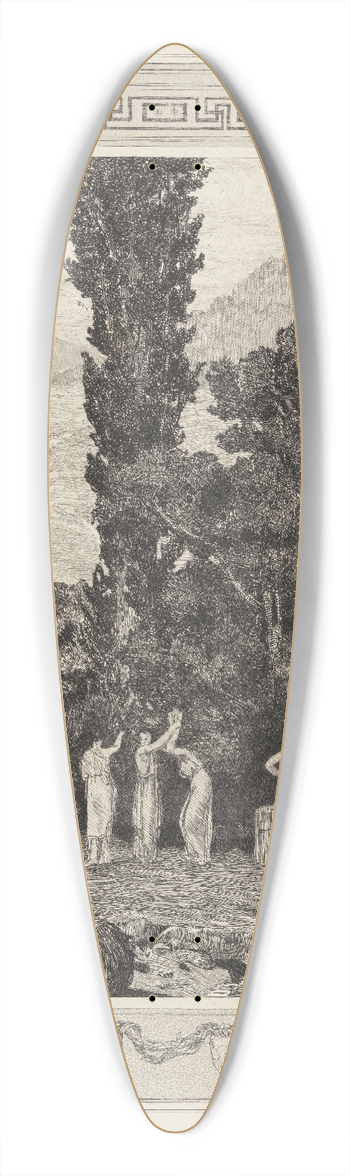 Max Klinger - Psyche wandernd (Amor und Psyche, Opus V, Blatt 28) 39.3 inch art pintail longboard deck