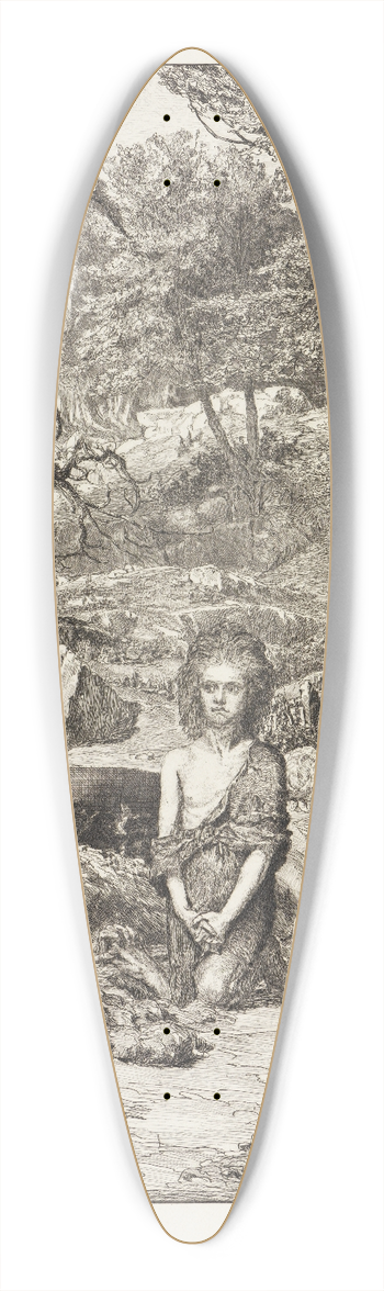Max Klinger - Simplicius am Grabe des Einsiedlers (Intermezzi, Opus IV, Blatt 8) 39.3 inch art pintail longboard deck
