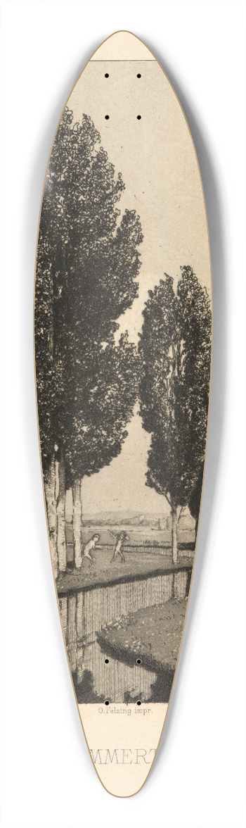 Max Klinger - Sommertag (nach Arnold Bcklin) 39.3 inch art pintail longboard deck