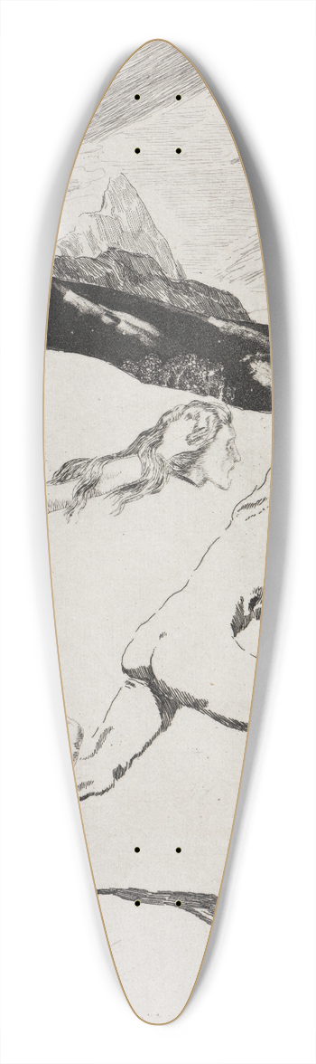 Max Klinger - Vertreibung (Zelt, Opus XIV, 2. Teil, Nr. 45) 39.3 inch art pintail longboard deck