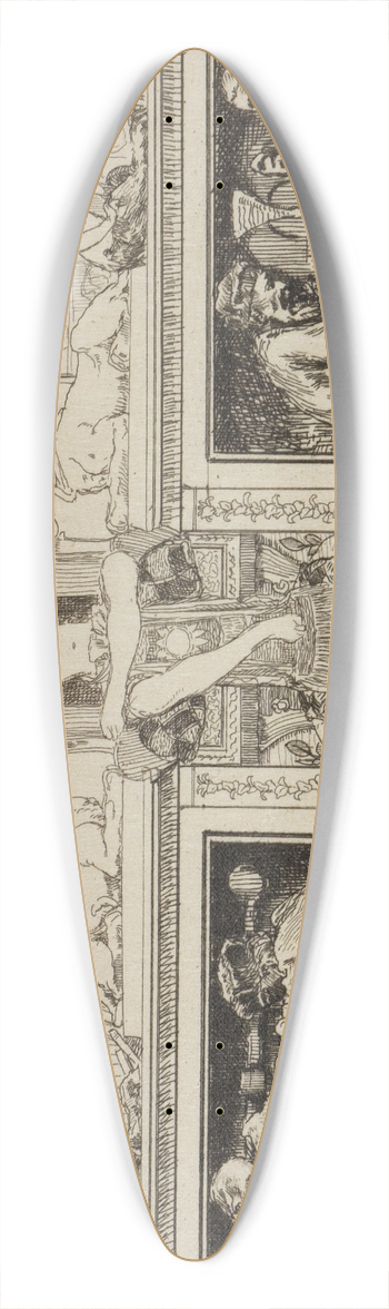 Max Klinger - Zwei Fassadenreliefs 39.3 inch art pintail longboard deck