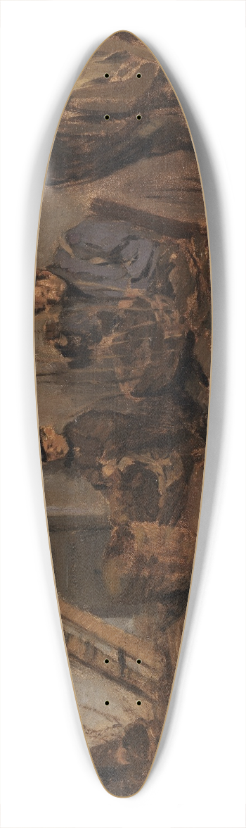 Max Liebermann - Die Korbflechter 39.3 inch art pintail longboard deck