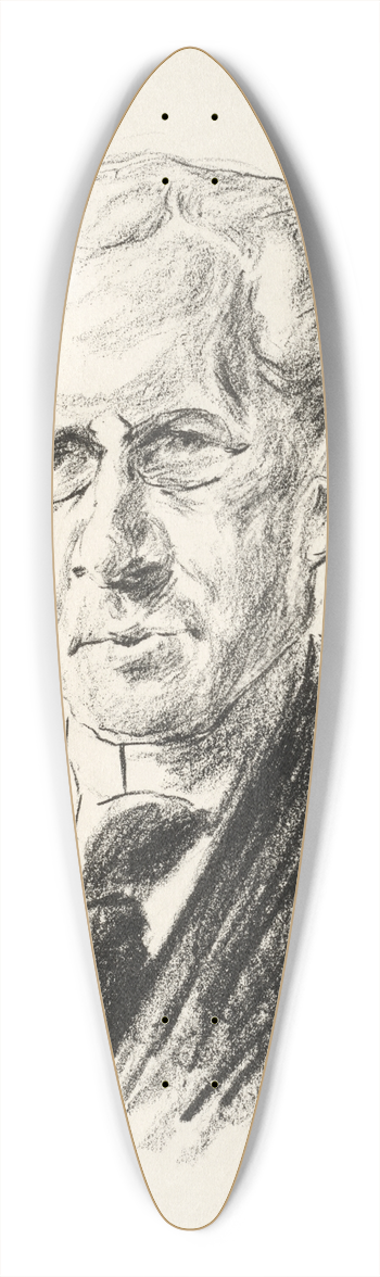 Max Liebermann - Portrait Arno Holz 39.3 inch art pintail longboard deck