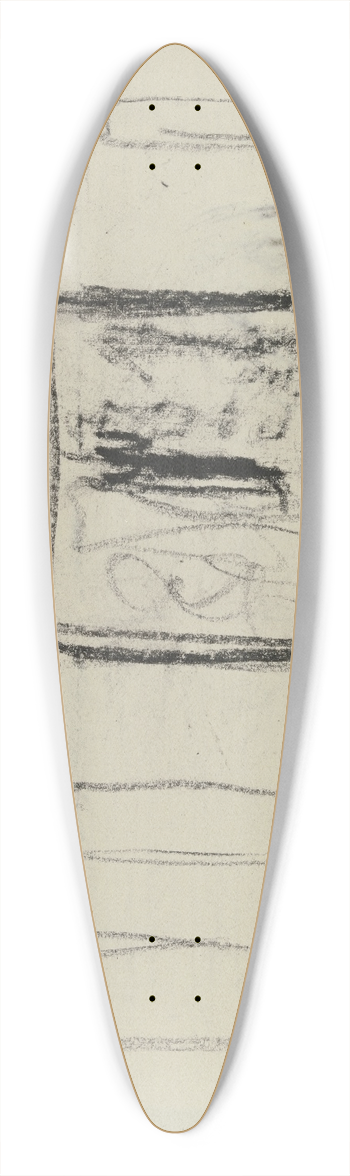 Max Liebermann - Sketched rectangles 39.3 inch art pintail longboard deck