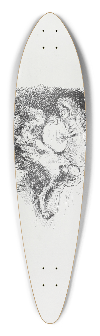 Max Slevogt - Ali Baba und die vierzig Rauber Pl.08 39.3 inch art pintail longboard deck