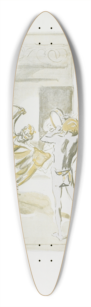 Max Slevogt - Ali Baba und die vierzig Rauber Pl.14 39.3 inch art pintail longboard deck