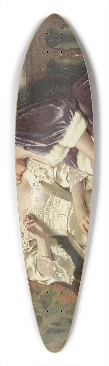 Max Volkhart - Two friends 39.3 inch art pintail longboard deck