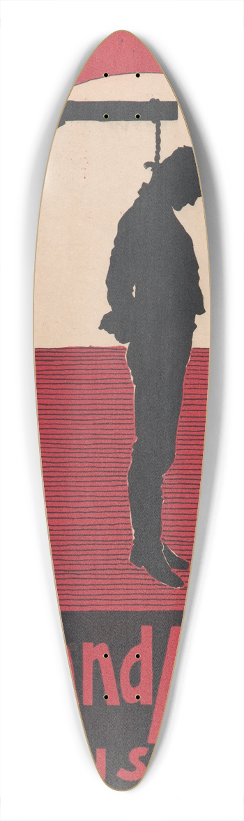 Maynard Dixon - Overland Monthly , August 39.3 inch art pintail longboard deck