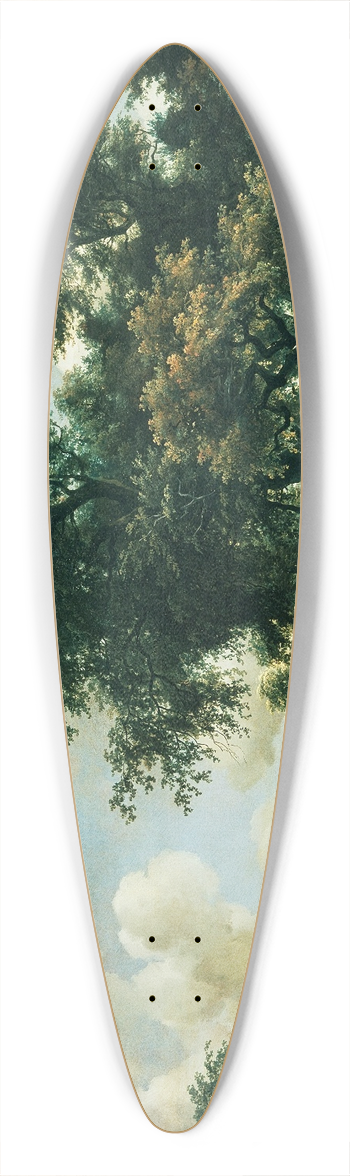 Meindert Hobbema - A Stormy Landscape 39.3 inch art pintail longboard deck