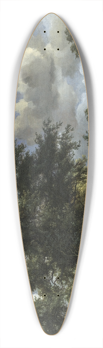 Meindert Hobbema - A View on a High Road 39.3 inch art pintail longboard deck
