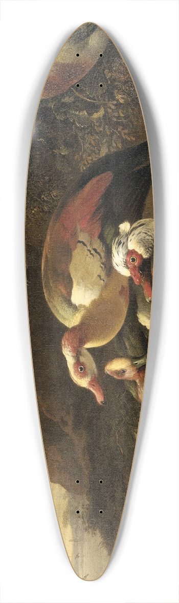 Melchior d'Hondecoeter - Ducks 39.3 inch art pintail longboard deck