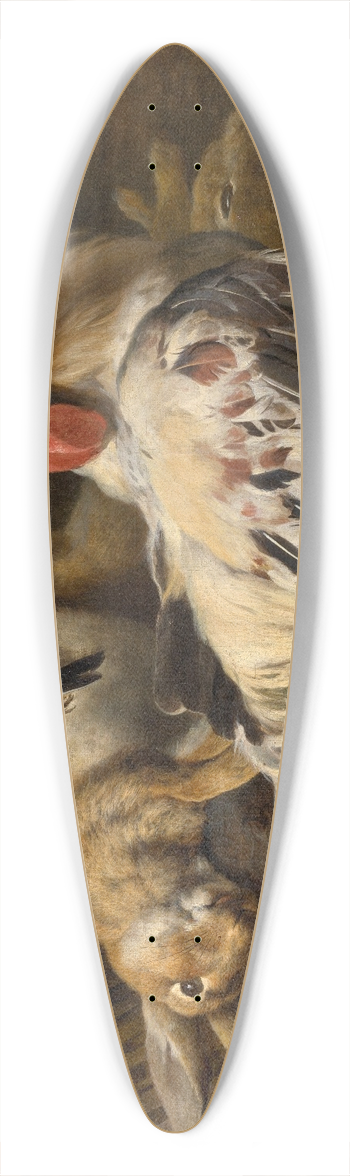Melchior d'Hondecoeter - Still Life with Cock 39.3 inch art pintail longboard deck