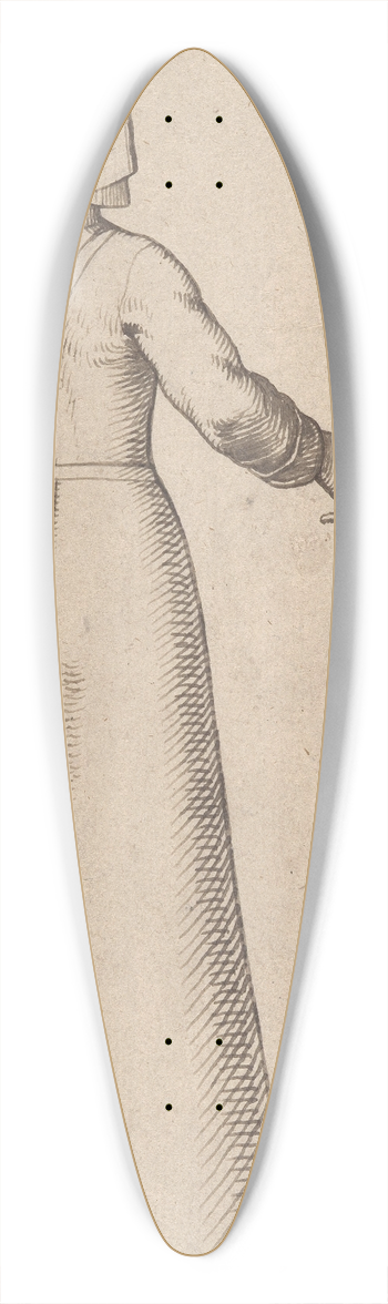Melchior Lorck - A Woman from Altmark 39.3 inch art pintail longboard deck