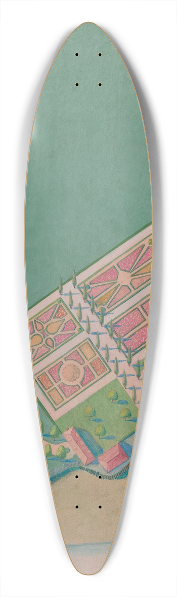 Meyer Goldbaum - Corlaer Estate and Garden 39.3 inch art pintail longboard deck