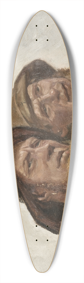 Michael Ancher - Two Fishermen. Study 39.3 inch art pintail longboard deck