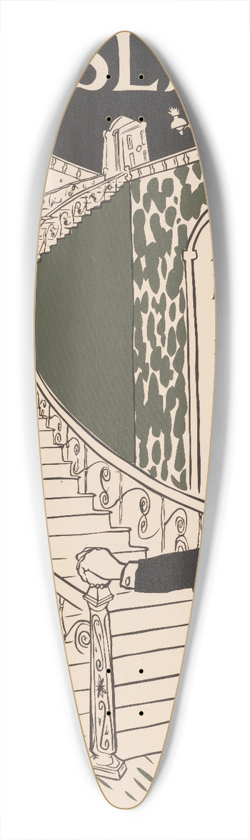 Michael Biddle - Gaslight 39.3 inch art pintail longboard deck