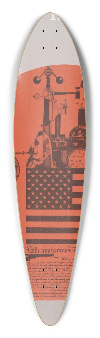 Michael David Brown - America 39.3 inch art pintail longboard deck