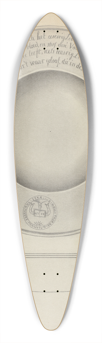 Michael Fenga - Silver Baptismal Basin 39.3 inch art pintail longboard deck