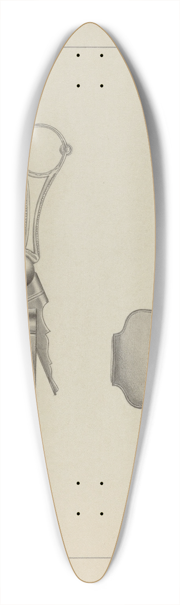 Michael Fenga - Silver Candle Snuffer 39.3 inch art pintail longboard deck