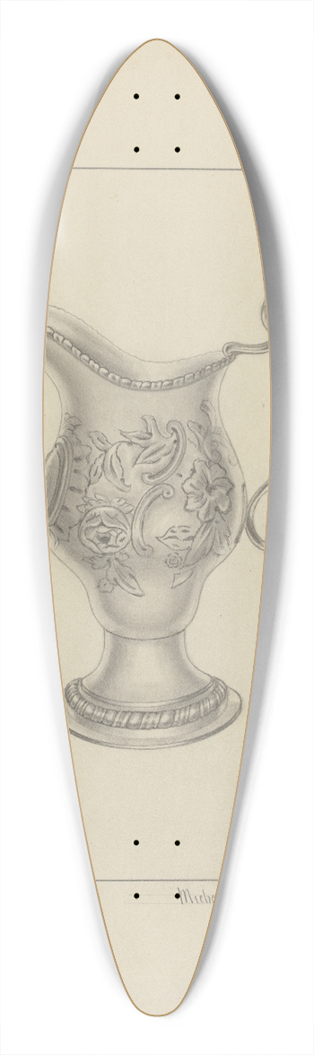 Michael Fenga - Silver Creamer 39.3 inch art pintail longboard deck