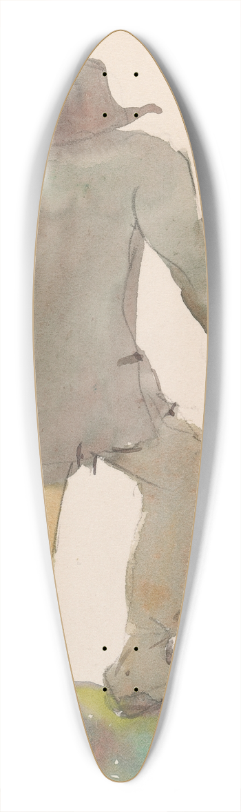 Michael Healy - A Man with a Walking Stick 39.3 inch art pintail longboard deck