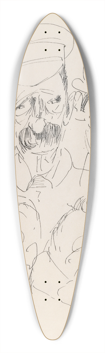 Michael Healy - Male Heads 39.3 inch art pintail longboard deck