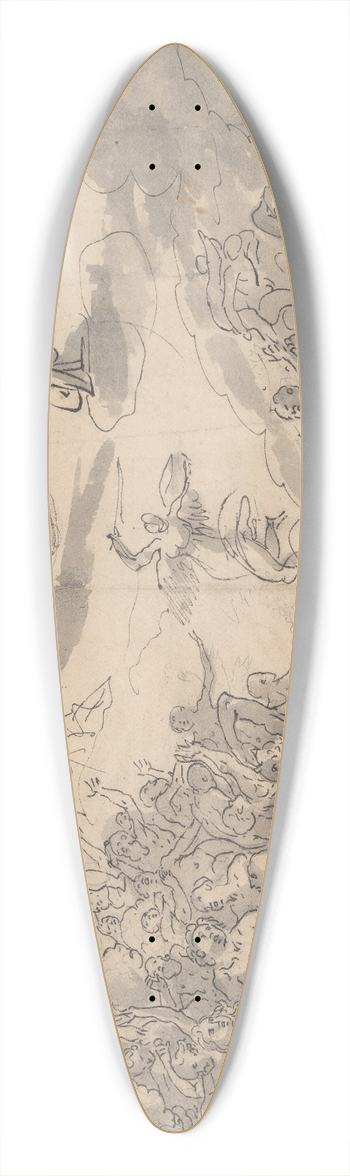 Michael Herr - The Last Judgment 39.3 inch art pintail longboard deck