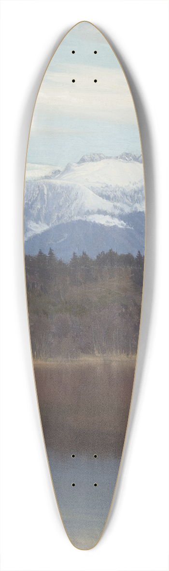 Michael Licklederer - Kampenwand mit Simssee 39.3 inch art pintail longboard deck