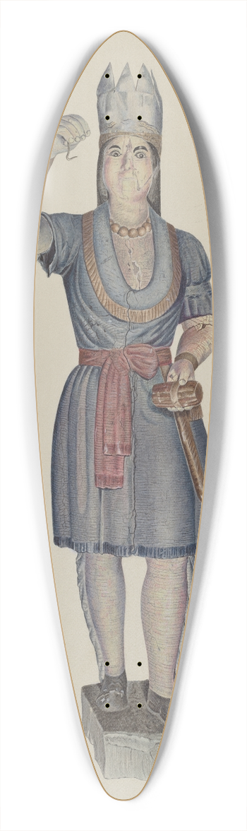 Michael Riccitelli - Cigar Store Indian 39.3 inch art pintail longboard deck