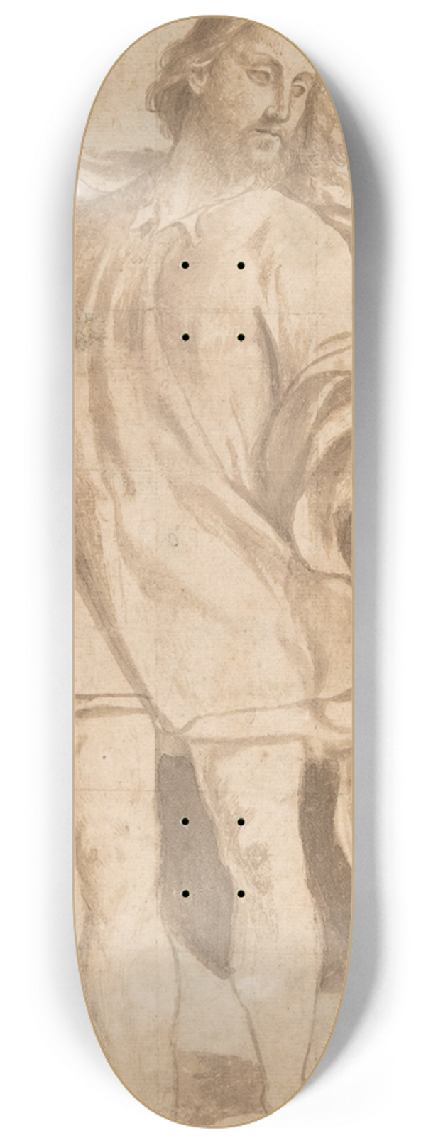 Giovanni Antonio da Pordenone - Standing Figure of Christ with Arms Upraised 8.25 inch art skate deck
