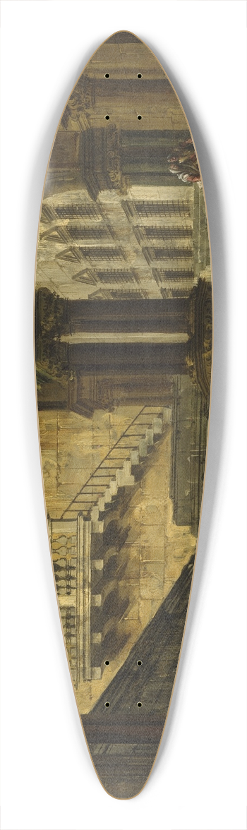 Michele Marieschi - Courtyard in a Renaissance House 39.3 inch art pintail longboard deck