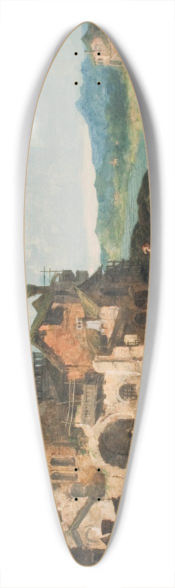 Michele Marieschi - Landscape Capriccio 39.3 inch art pintail longboard deck