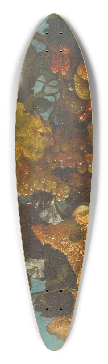 Michele Pace del Campidoglio - Still Life with Grapes, Figs and Marrow 39.3 inch art pintail longboard deck