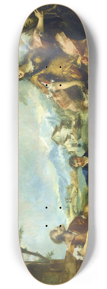 Giovanni Antonio Guardi - Erminia and the Shepherds 8.25 inch art skate deck