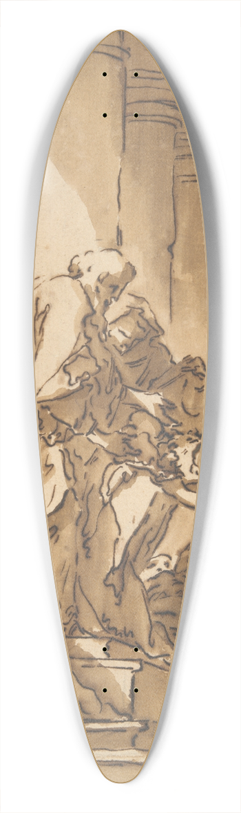 Michel-Franois Dandr-Bardon - Presentation in theTemple 39.3 inch art pintail longboard deck