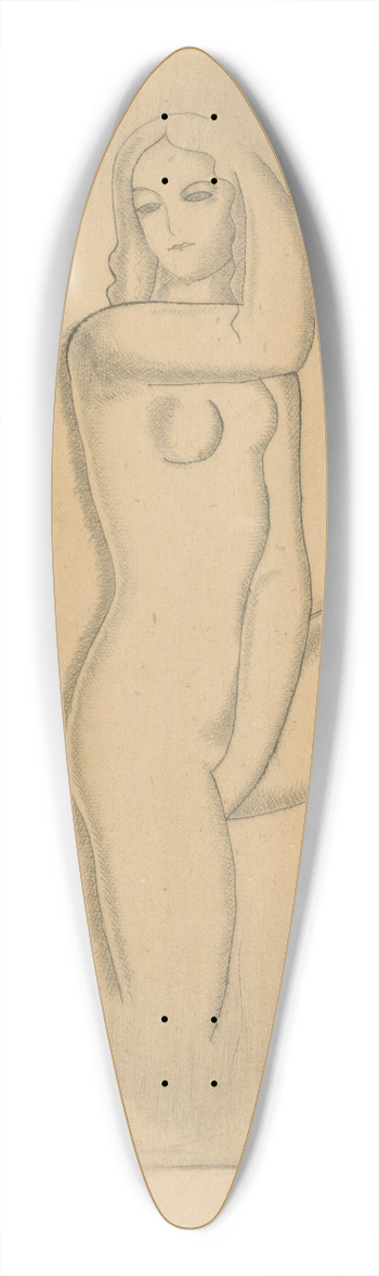 Mikul Galanda - A Maiden Nude 39.3 inch art pintail longboard deck