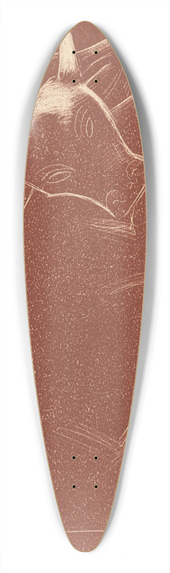 Mikul Galanda - Cows 39.3 inch art pintail longboard deck