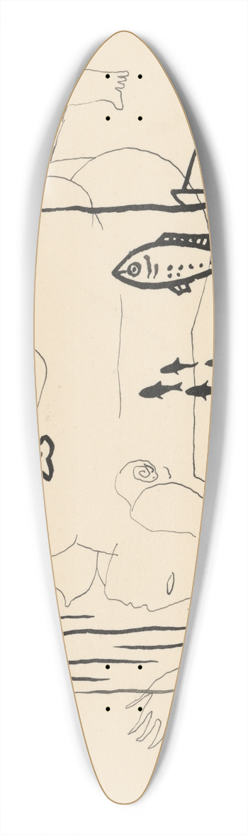 Mikul Galanda - Drowned 39.3 inch art pintail longboard deck