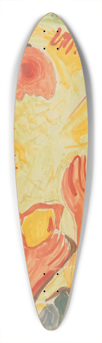 Mikul Galanda - ena s ovocm 39.3 inch art pintail longboard deck