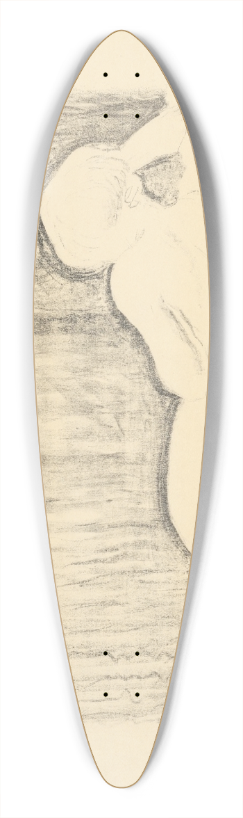 Mikul Galanda - Leiaci akt od chrbta 39.3 inch art pintail longboard deck
