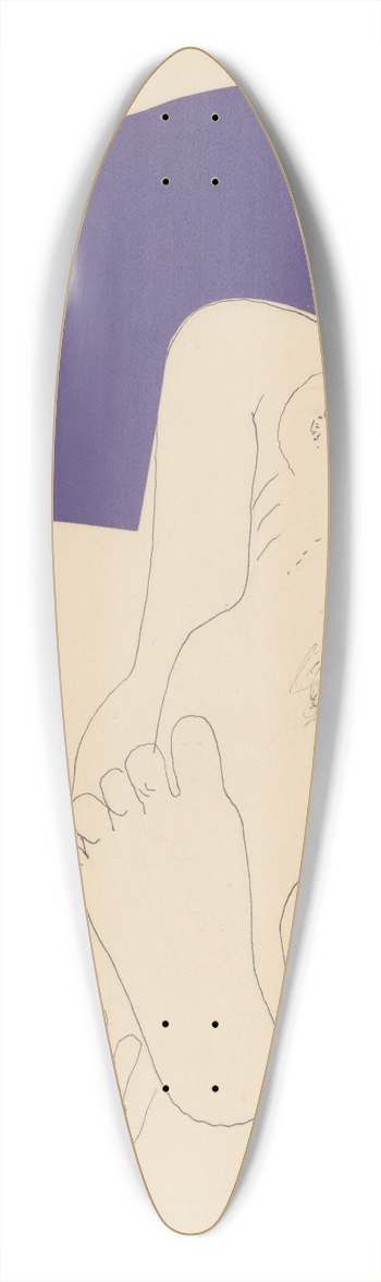 Mikul Galanda - Lying nude 39.3 inch art pintail longboard deck