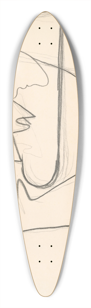 Mikul Galanda - Placa 39.3 inch art pintail longboard deck