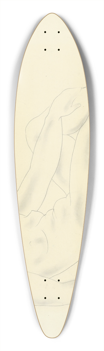 Mikul Galanda - Sediaci akt 39.3 inch art pintail longboard deck