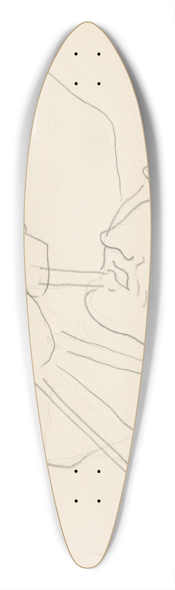 Mikul Galanda - Sketchbook 39.3 inch art pintail longboard deck
