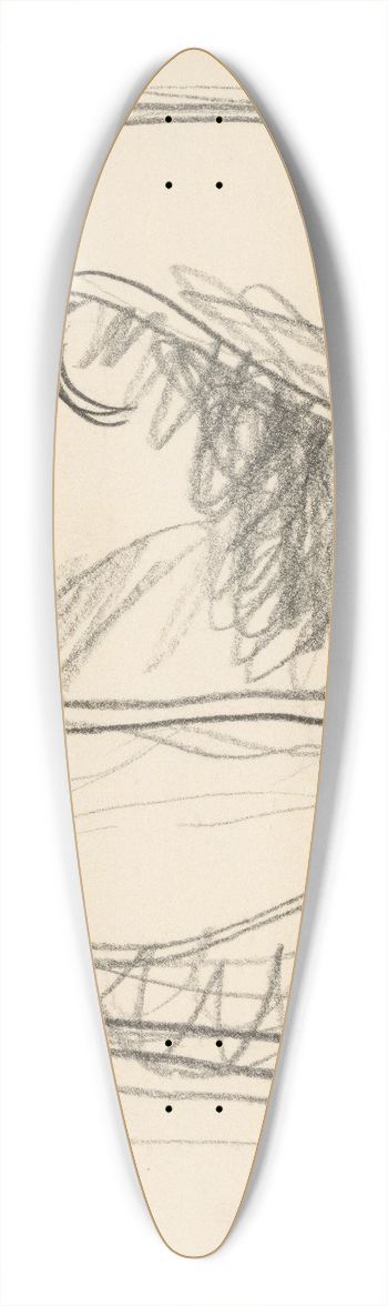 Mikul Galanda - Sketchbook 39.3 inch art pintail longboard deck