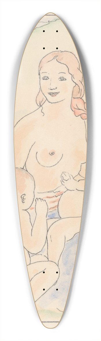 Mikul Galanda - Slovak mother 39.3 inch art pintail longboard deck
