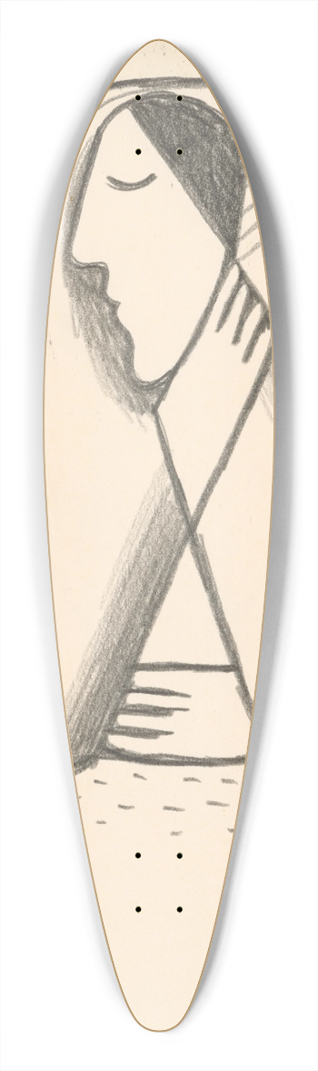 Mikul Galanda - Smtiaca 39.3 inch art pintail longboard deck